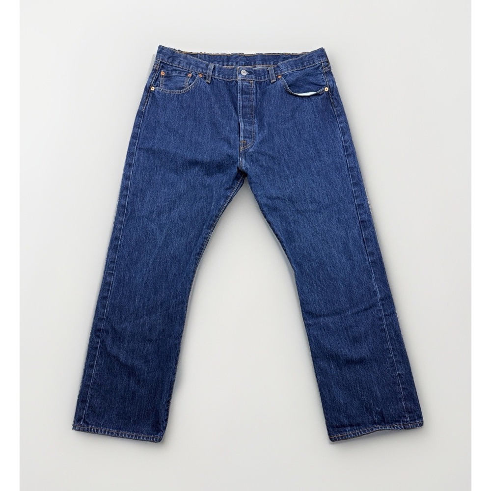 Levi's 501 Mens 40x30 Button Fly Original Fit Dark Wash Jean (Measured 36x28)